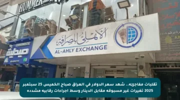 تقلبات مفاجئة.. شهد سعر الدولار في العراق صباح الخميس 25 سبتمبر 2025 تغيرات غير مسبوقة مقابل الدينار وسط إجراءات رقابية مشددة